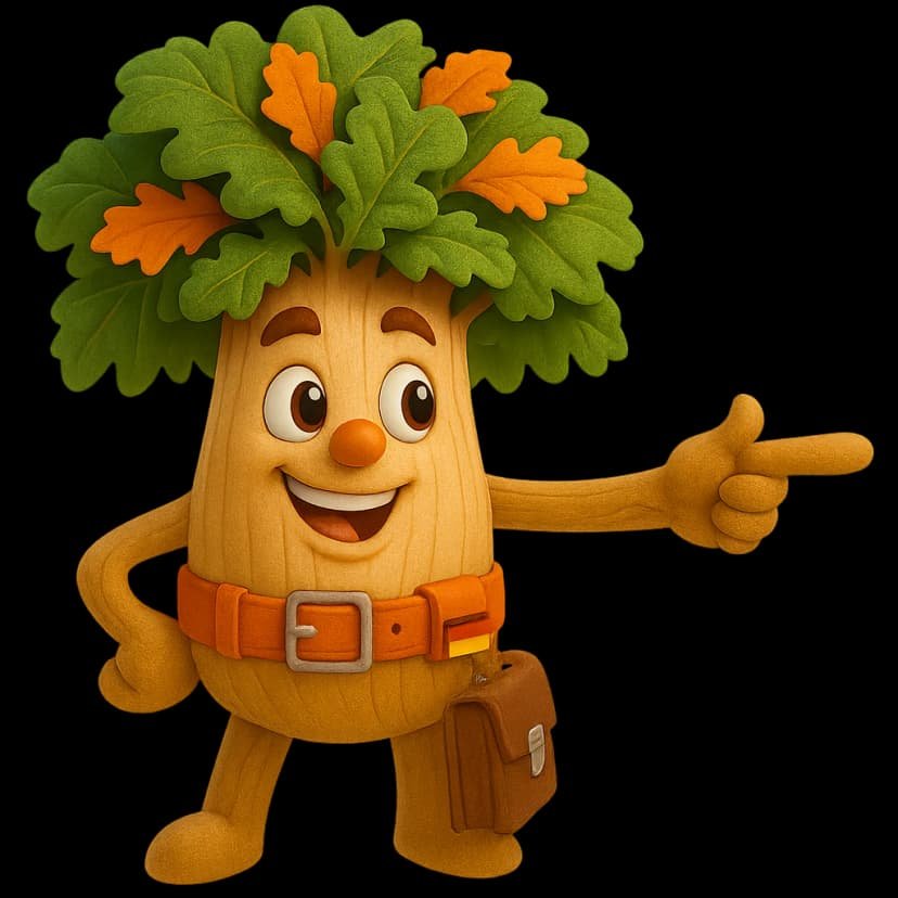 Construction & Trades mascot welcoming you to Ausbildung training