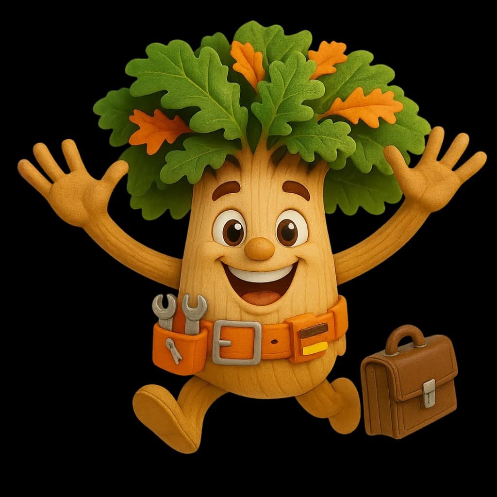 Young Oak mascot welcoming you to check eligibility